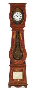 A French Painted Tall Case Clock