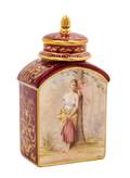 A Royal Vienna Porcelain Tea Caddy