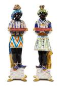 A Pair of Italian Ceramic Blackamoors