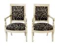 A Pair of Neoclassical Painted Armchairs