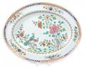 Chinese Export Porcelain Oval Platter Peacocks