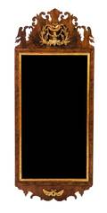 A George II Parcel Gilt Walnut Mirror