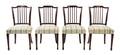 A Set of Four Sheraton Style Mahogany Side Chairs
