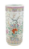 A Chinese Export Porcelain Umbrella Stand