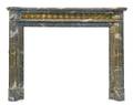 A Louis XVI Style Gilt Bronze Mounted Marble Fireplace Surround