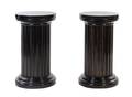 A Pair of Ebonized Oak Pedestals