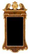 A George III Style Parcel Gilt Mahogany Mirror