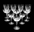 A Cut Glass Stemware Service