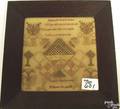 Silk on gauze sampler dated 1838