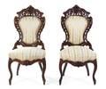 A Pair of Rococo Revival Rosewood Side Chairs