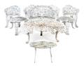 A Suite of Victorian Cast Iron Garden Furniture