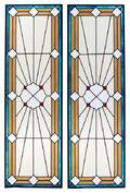 A Pair of Leaded Glass Windows
