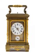 A French Parcel Gilt Bronze Repeating Carriage Clock
