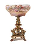 A Viennese Jeweled Gilt Metal Mounted Enamel Compote