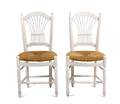 A Pair of White Painted Side Chairs