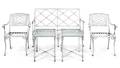A Suite of White Painted Aluminum Garden Furniture