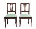 A Pair of Neoclassical Walnut Side Chairs