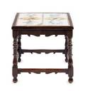 A William and Mary Style Tile Inset Side Table