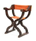 An Italian Walnut Savonarola Chair