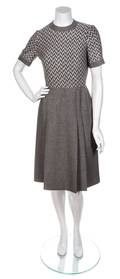 A Valentino Grey Wool Dress