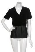 A Valentino Black Velvet and Silk Top