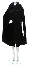 A Valentino Black Velvet Cape