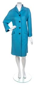 A Valentino Blue Cashmere Coat