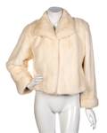 A Scassi Cream Short Fur Jacket