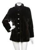 A Maximilian Short Brown Ranch Mink Jacket