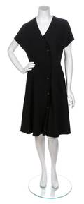 A Valentino Black Wool Dress