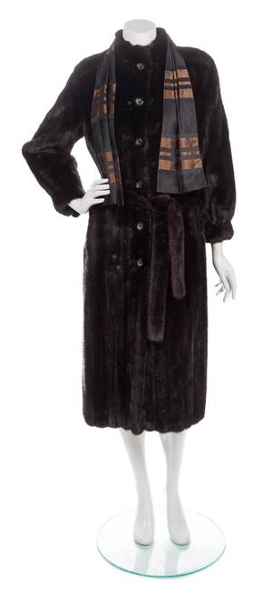 A Balmain Brown Fur Coat
