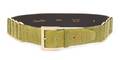 An Oscar de la Renta Chartreuse Alligator Belt