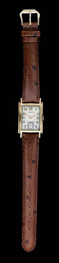 A 14 Karat Yellow Gold Wristwatch Hamilton Circa 1940s