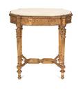 A Louis XVI Style Giltwood Occasional Table