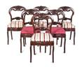 A Set of Six Victorian Balloon Back Chairs