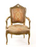 Louis XV Style Needlework Covered Fauteuil
