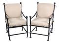 A Set of Fourteen Neoclassical Style Metal Patio Chairs