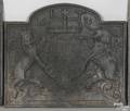 Cast iron Coat of Arms fire back dated 1635