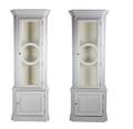A Pair of Neoclassical Style Gray Painted Display Cabinets