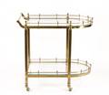 Hollywood Regency Bar Cart with Glass Galleries