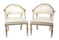A Pair of Gustavian Style Painted Chairs