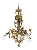 A Louis XV Style Gilt Bronze NineLight Chandelier