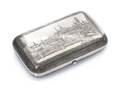 A Russian Niello Silver Cigar Case