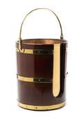 A Regency Brass Mounted Mahogany Plate Bucket