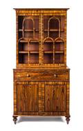 A Regency BrassInlaid Calamander Secretary Bookcase