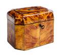 A Regency Tortoise Shell Tea Caddy