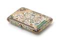 A Russian Enameled Silver Cigarette Case