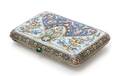 A Russian Enameled Silver Cigarette Case