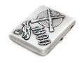 A Russian Silver and Enamel Cigarette Case
