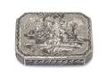 A Russian Niello Silver Snuff Box